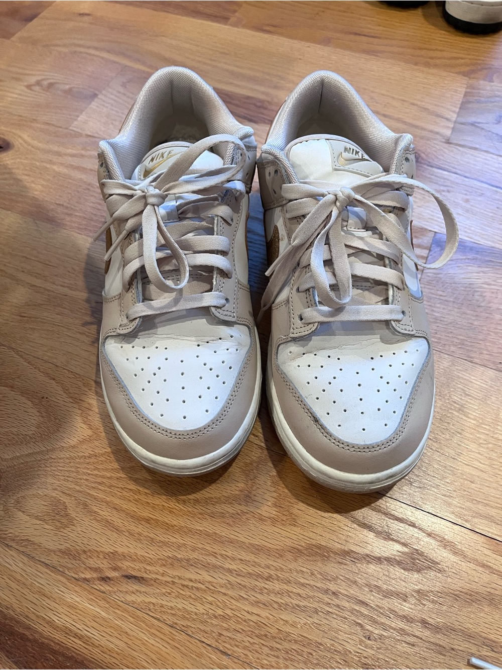 Nike Women’s Low-Top Sneakers in Beige and White
